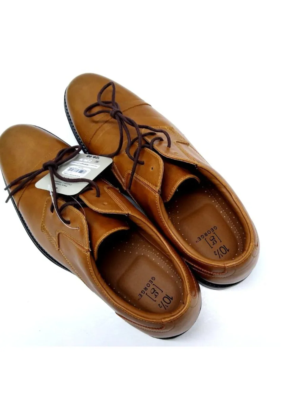George Branford Oxfords Casual Dress Shoe Cap Toe Men Size 10.5 Fit True to Size